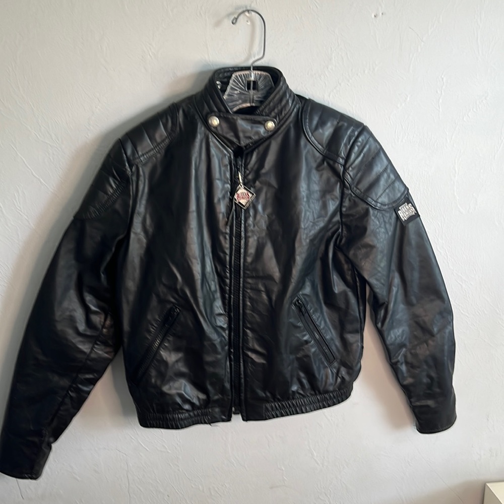Vintage Brooks Riders Only Leather Motorcycle Jacket Size 28,  Women’s Black
